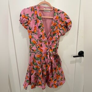 Finders Keepers - Pink pattern mini dress petite